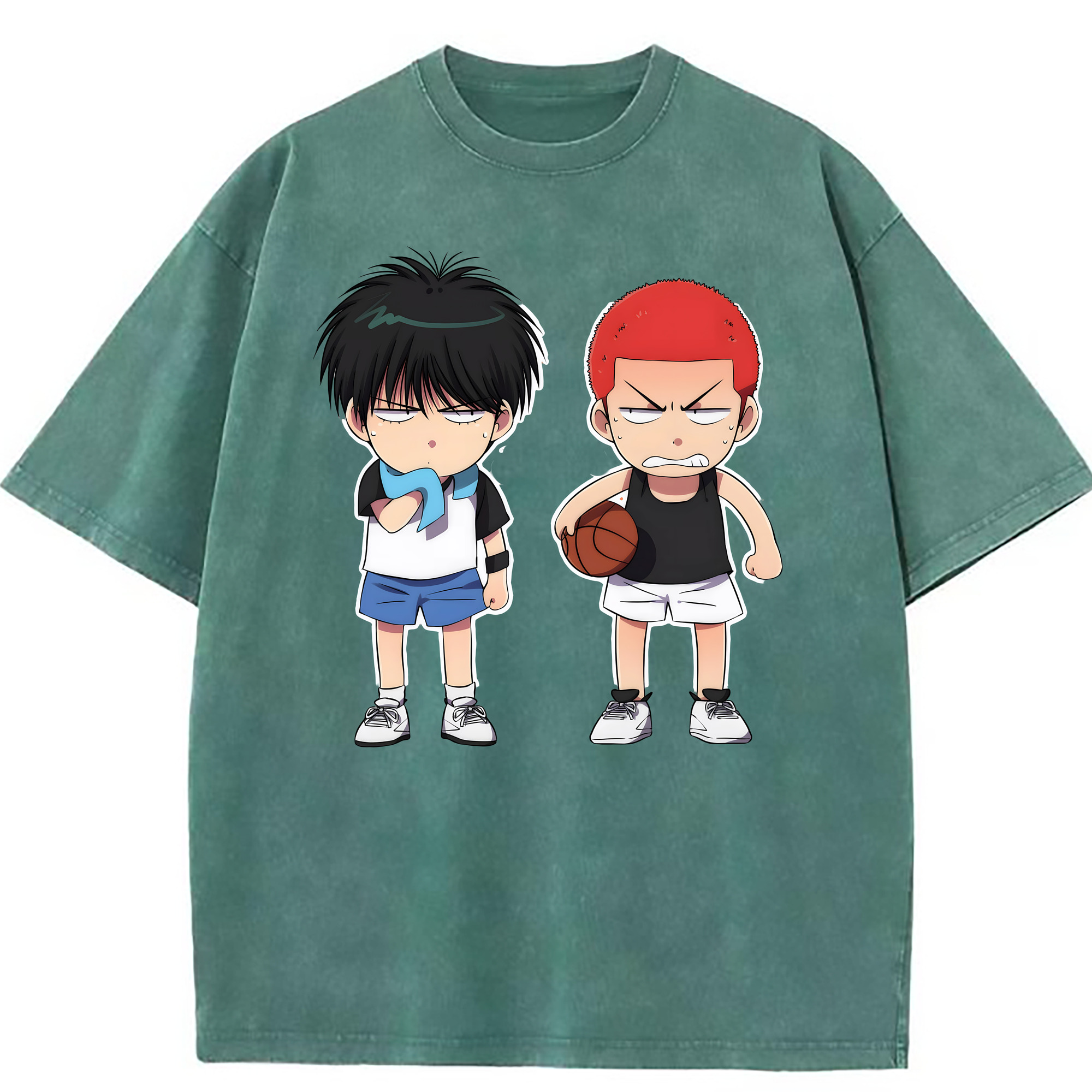（画像用） SLAM DUNK／スラムダンク 綿100% ヴィンテージ風 半袖Tシャツ（フロントプリント）